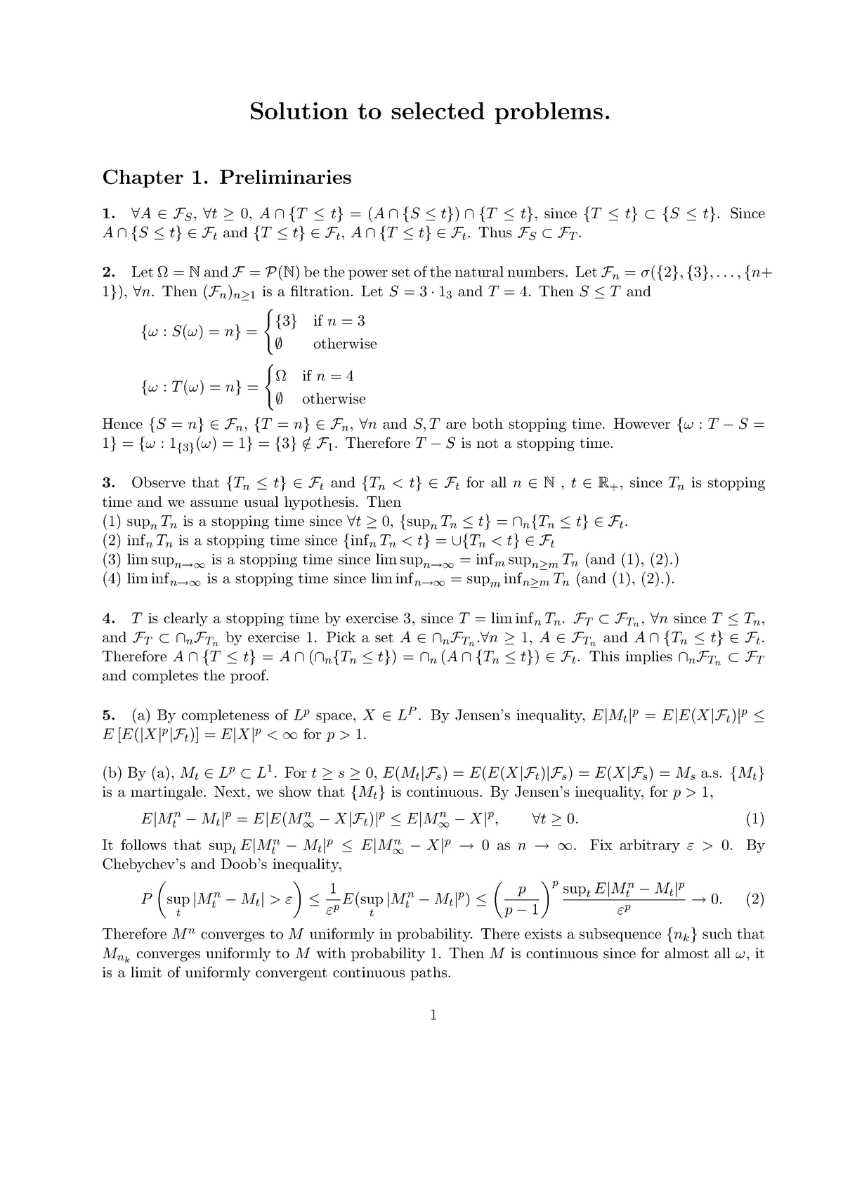 Solutions Selected Exercises First 3 Chapters Studocu