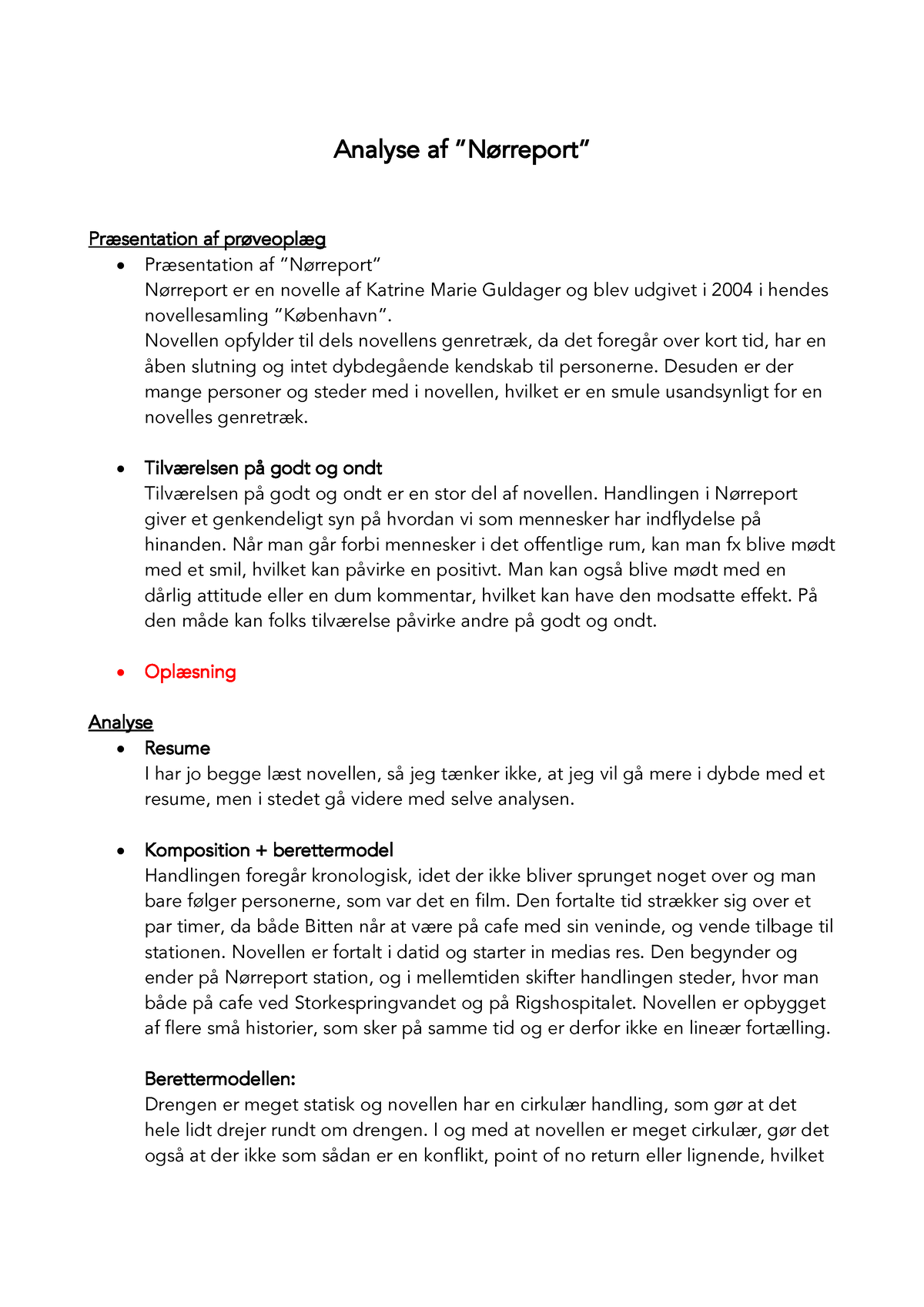 sproglig analyse af essay