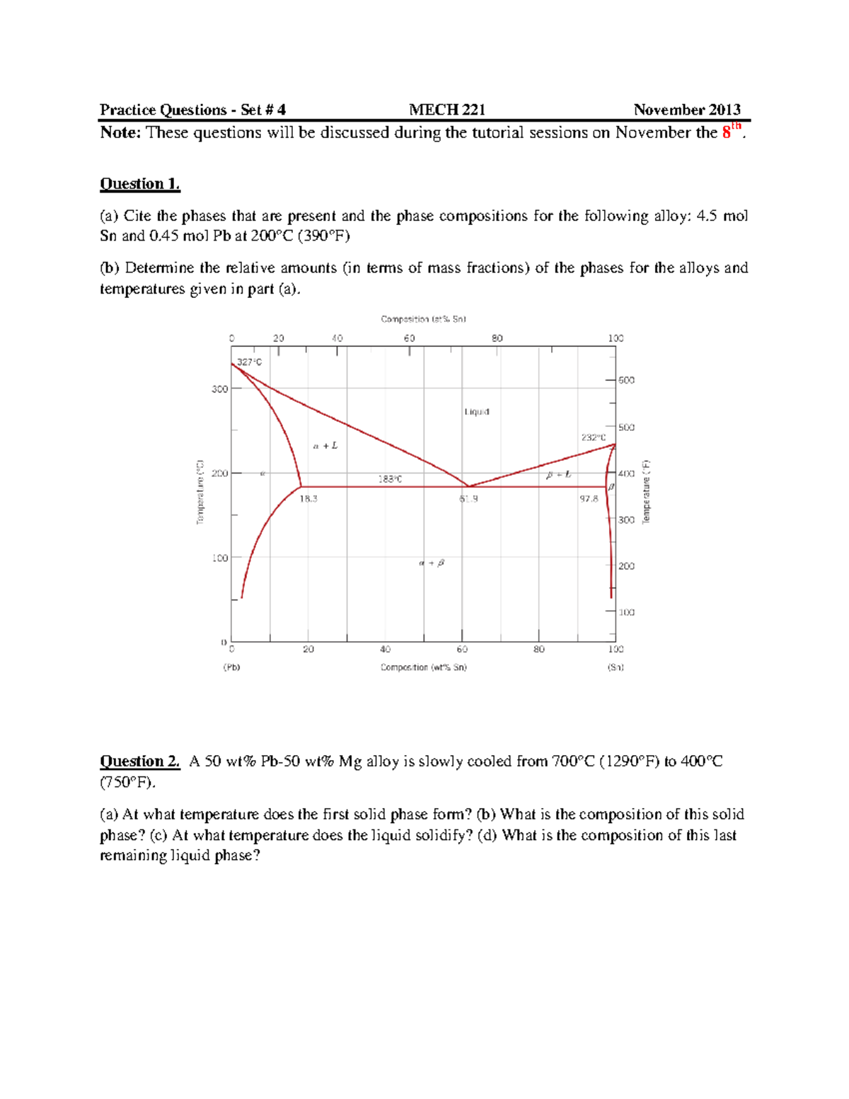 Seminar Assignments - Assignment 4 - Practice Questions - Set # 4 MECH ...