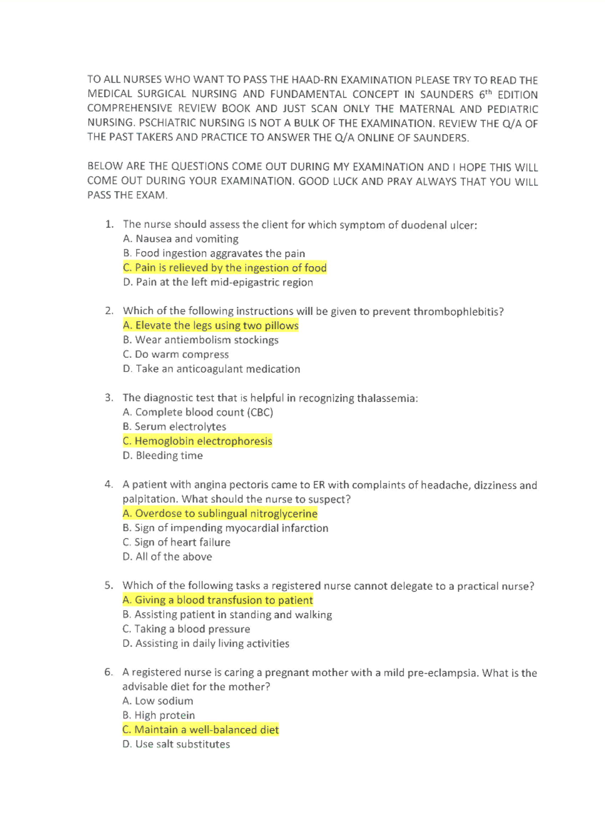 282960716 Haad Reviewer Compilation - TO ALL NURSES WHO WANT TO PASS ...