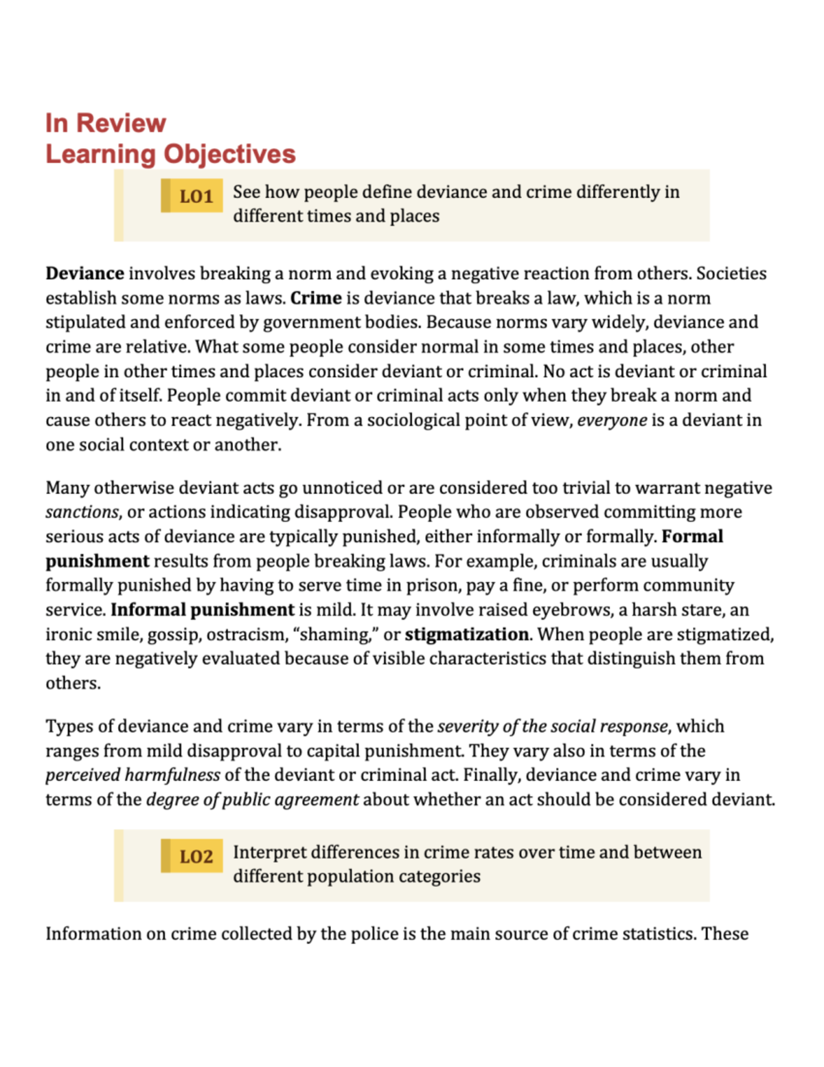 Deviance and crime - notes - SOC102H1 - Studocu