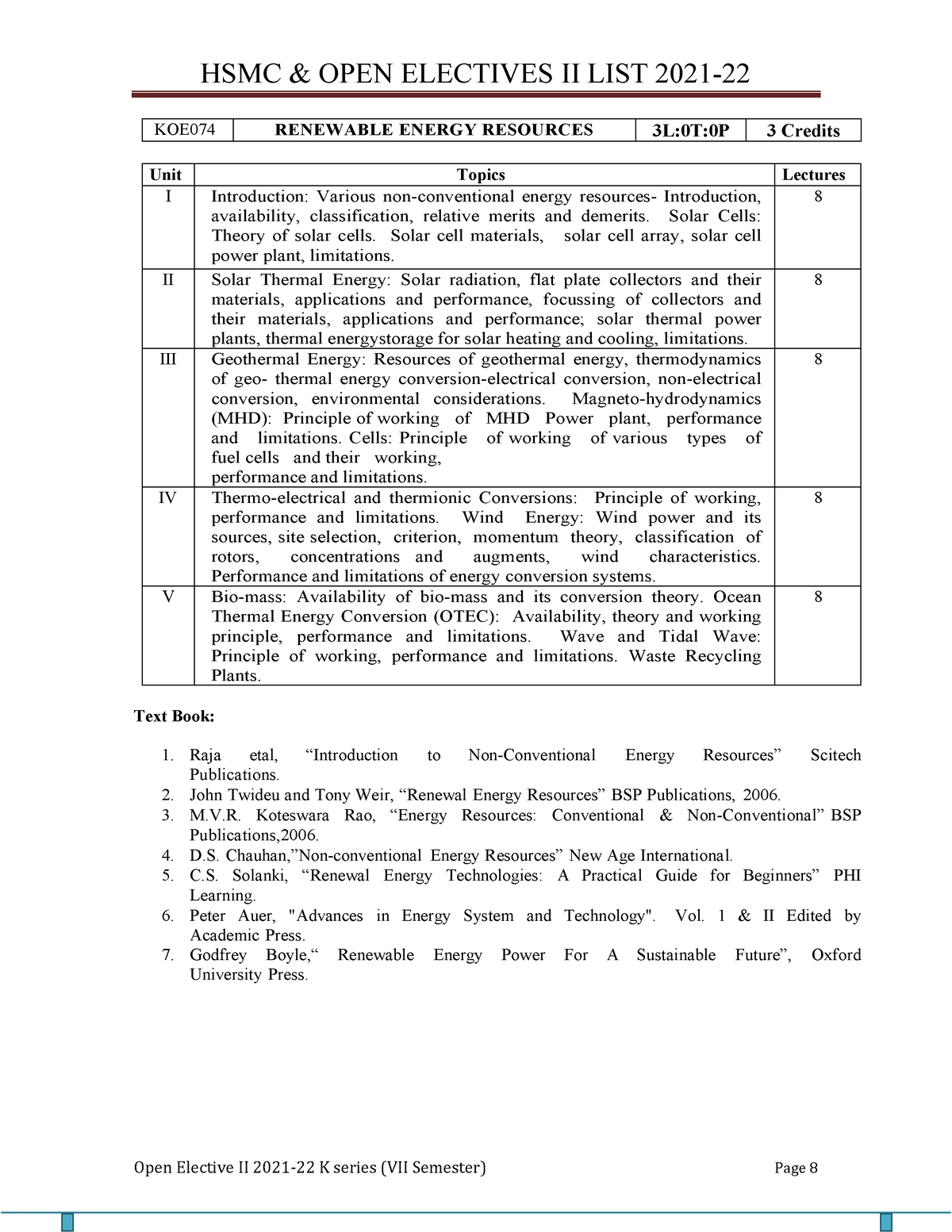 RER syllabus AKTU - HSMC & OPEN ELECTIVES II LIST 2021- Open Elective ...