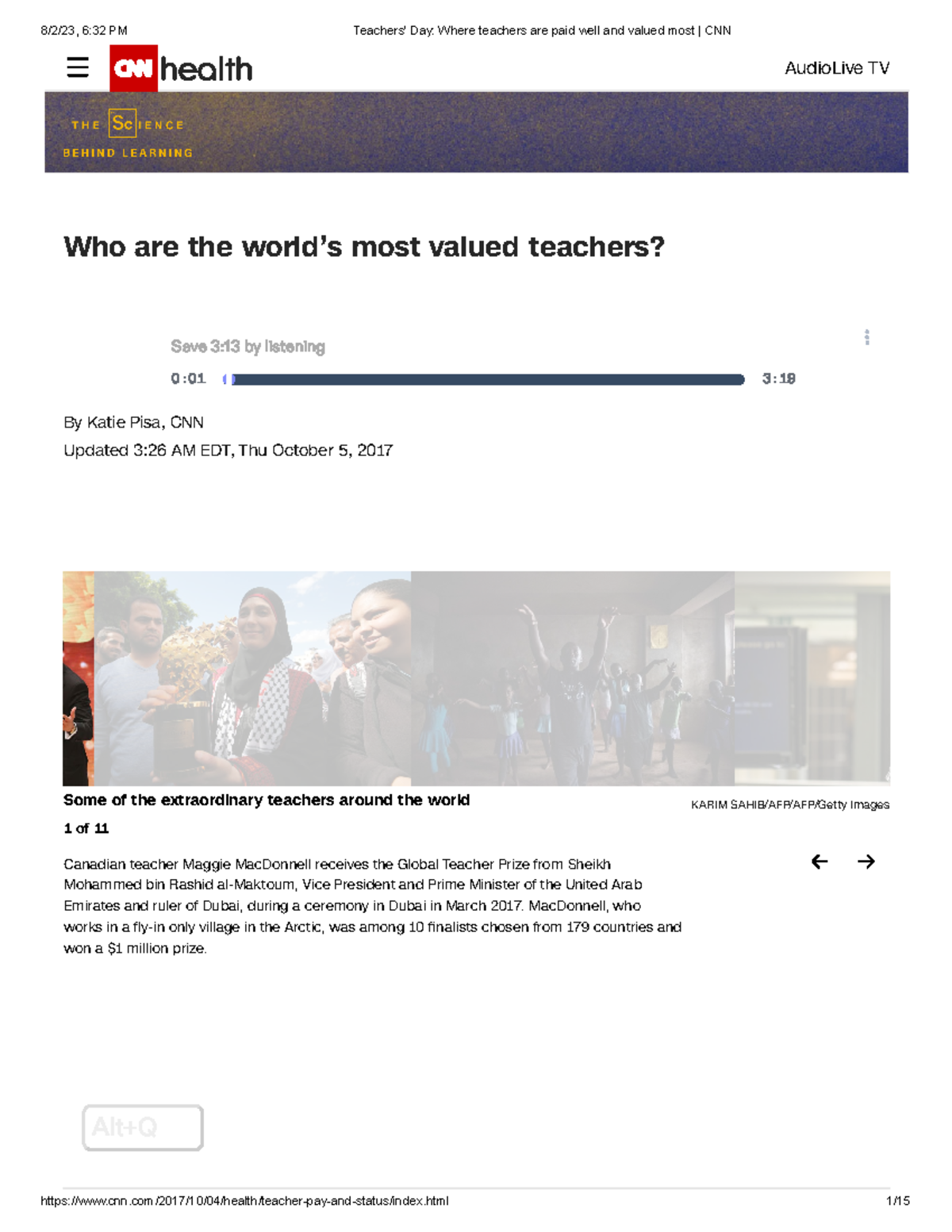 8. Teachers' Day Where teachers are paid well and valued most CNN - Who ...