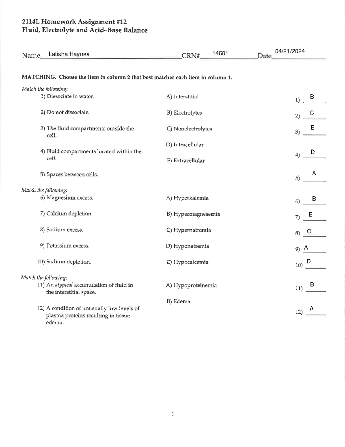 Hw12 - homework - BIOL2114 - Studocu