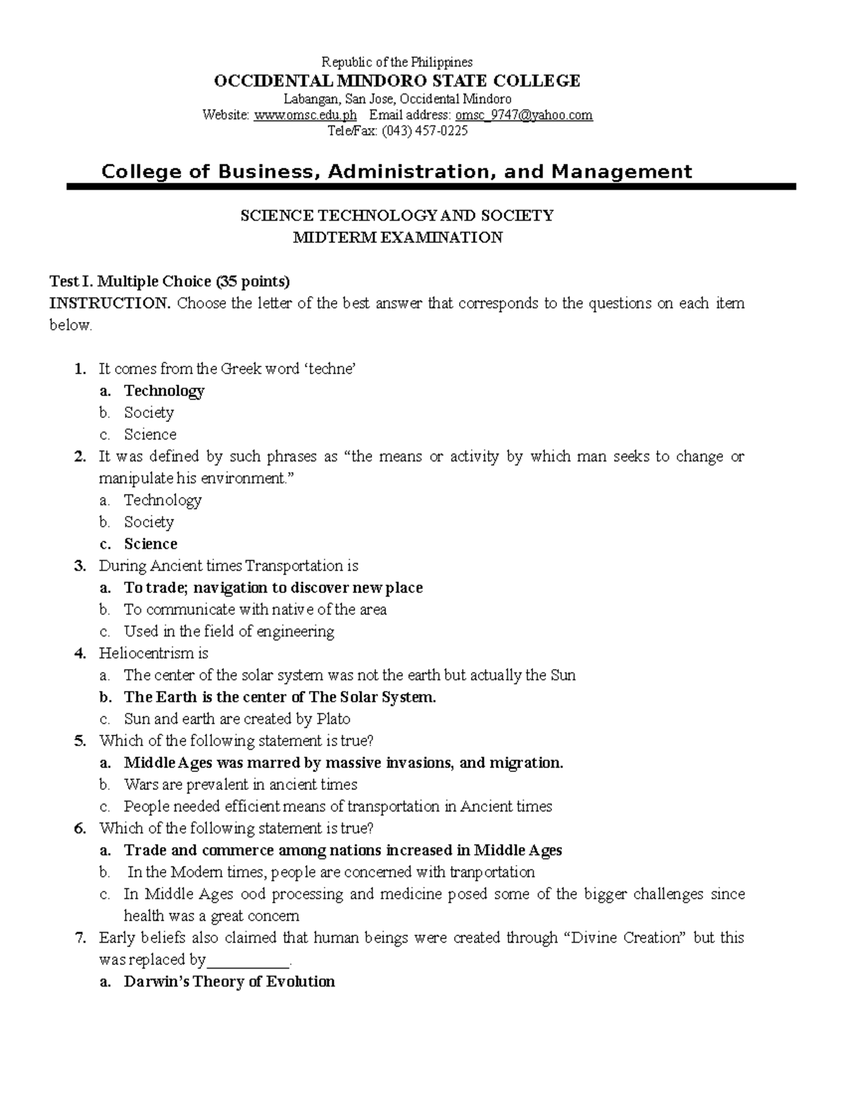 Midterm-in-STS - Science Technology And Society - Republic Of The ...