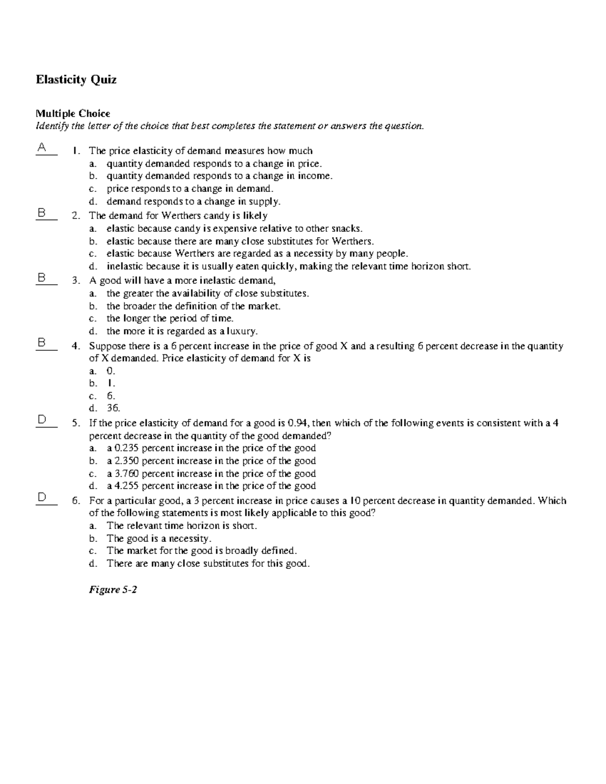 Elasticity quiz 2 removed - Elasticity Quiz Multiple Choice Identify ...