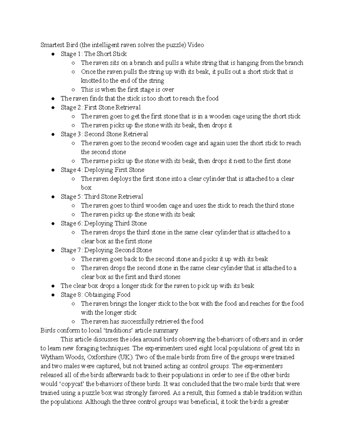 EXP3422C Social Learning Data Collection Journaling - Smartest Bird ...