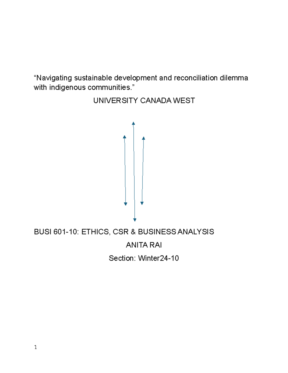 Indigeneous BUSI601-10 Anita rai - “Navigating sustainable development ...