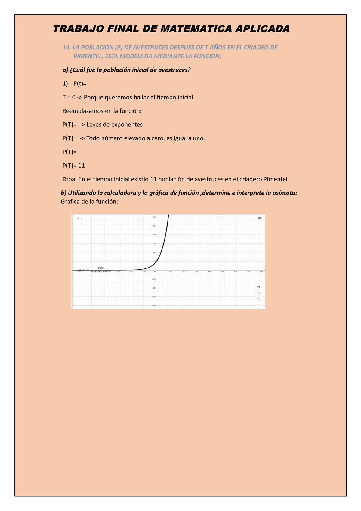 Trabajo Final Matematica Aplicada - TRABAJO FINAL DE MATEMATICA ...