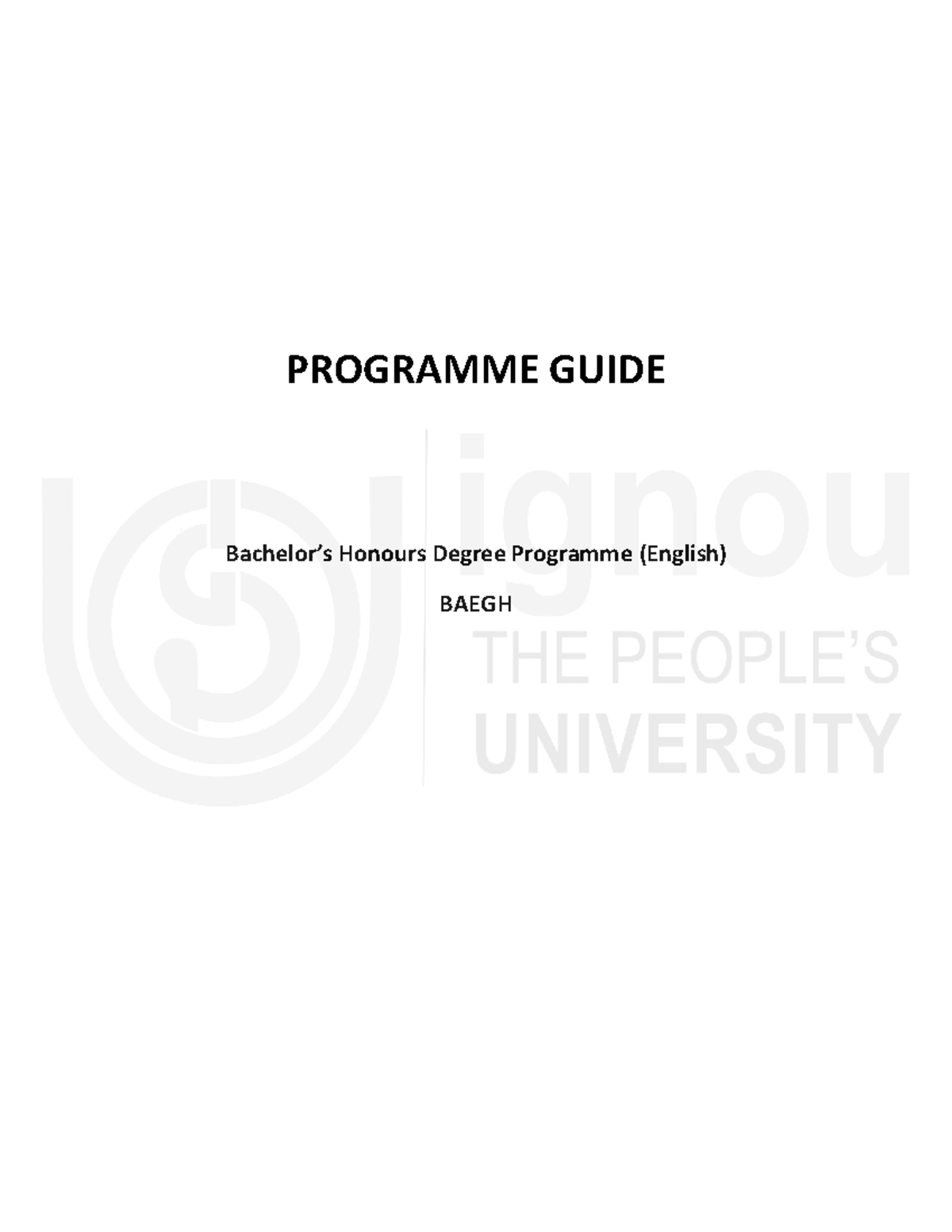 BA HONS Programme Guide ENG - PROGRAMME GUIDE Bachelor’s Honours Degree ...