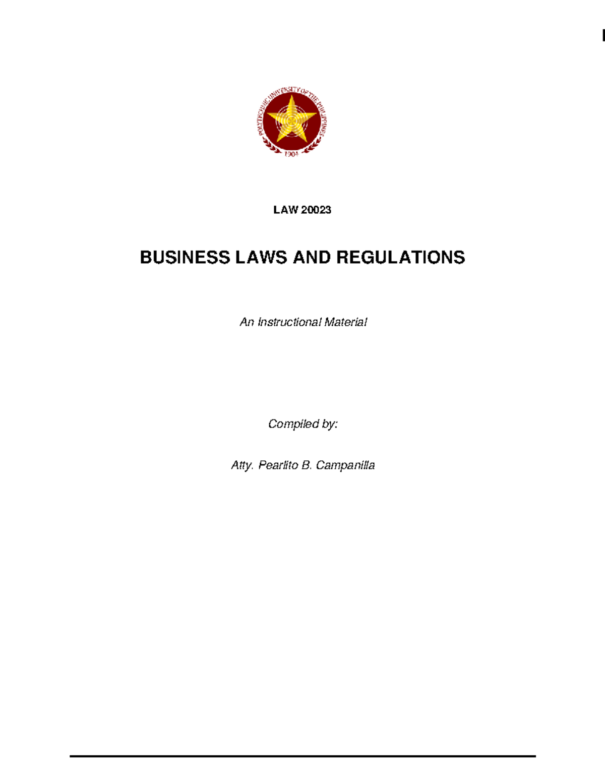 IM LAW2002 3BusinessLawsandRegulations LAW 20023 BUSINESS LAWS AND REGULATIONS An Studocu