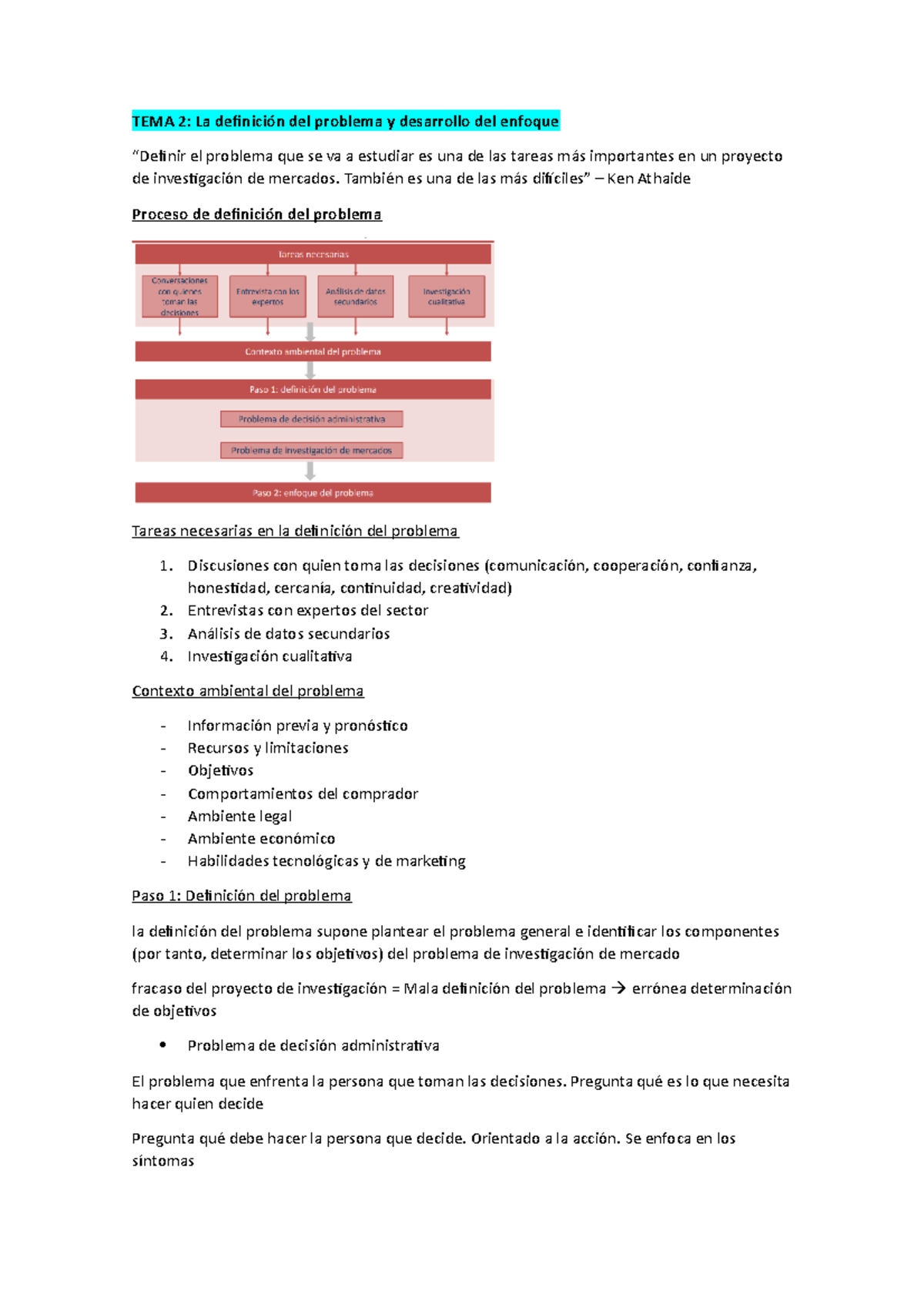 Tema 2 - TEMA 2: La Deinición Del Problema Y Desarrollo Del Enfoque ...