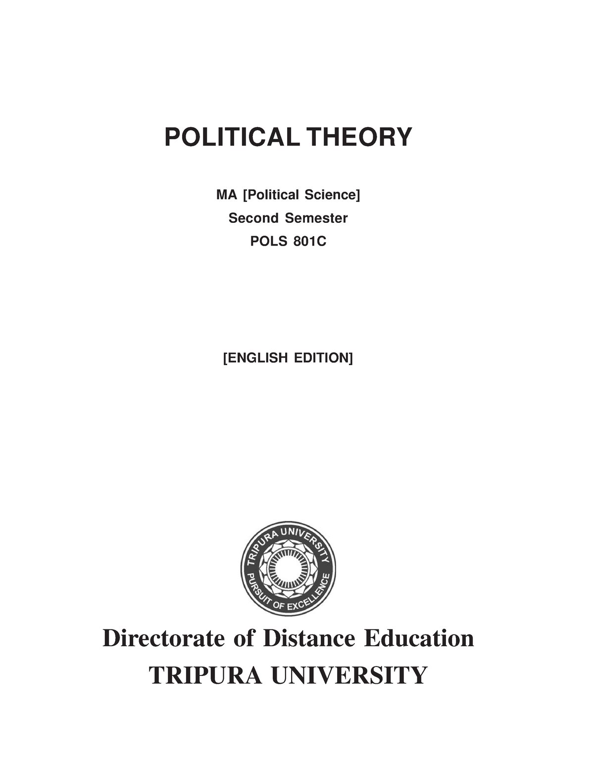 Political Theory MA-Pol Sc IInd Sem POLS 801C English 21072017 ...