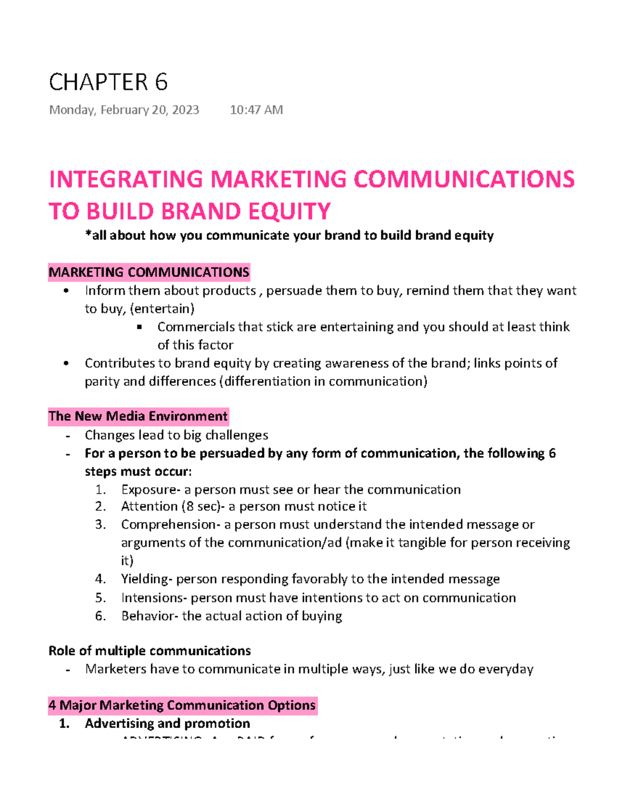 Chapter 6 integrating marketing communications INTEGRATING MARKETING