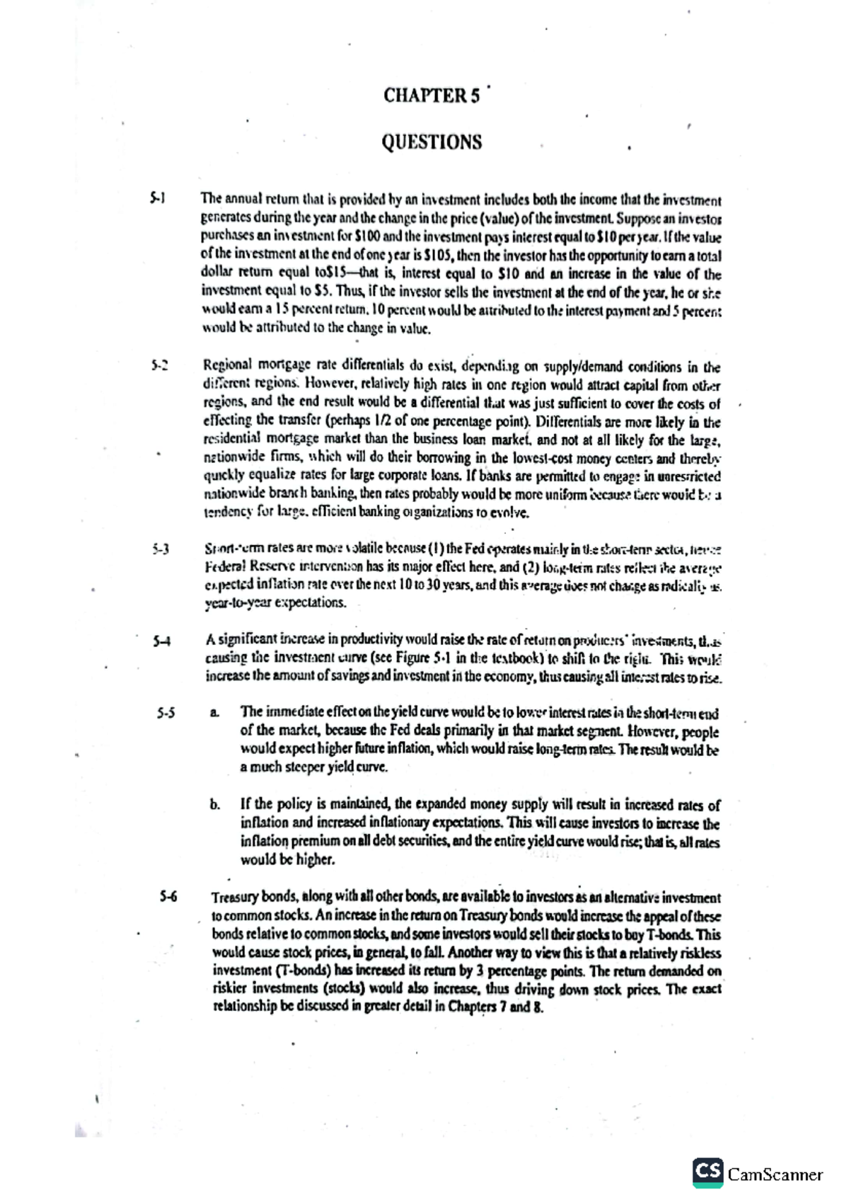 Guide solution of Chapter5(Cost of money) Banking and Insurance