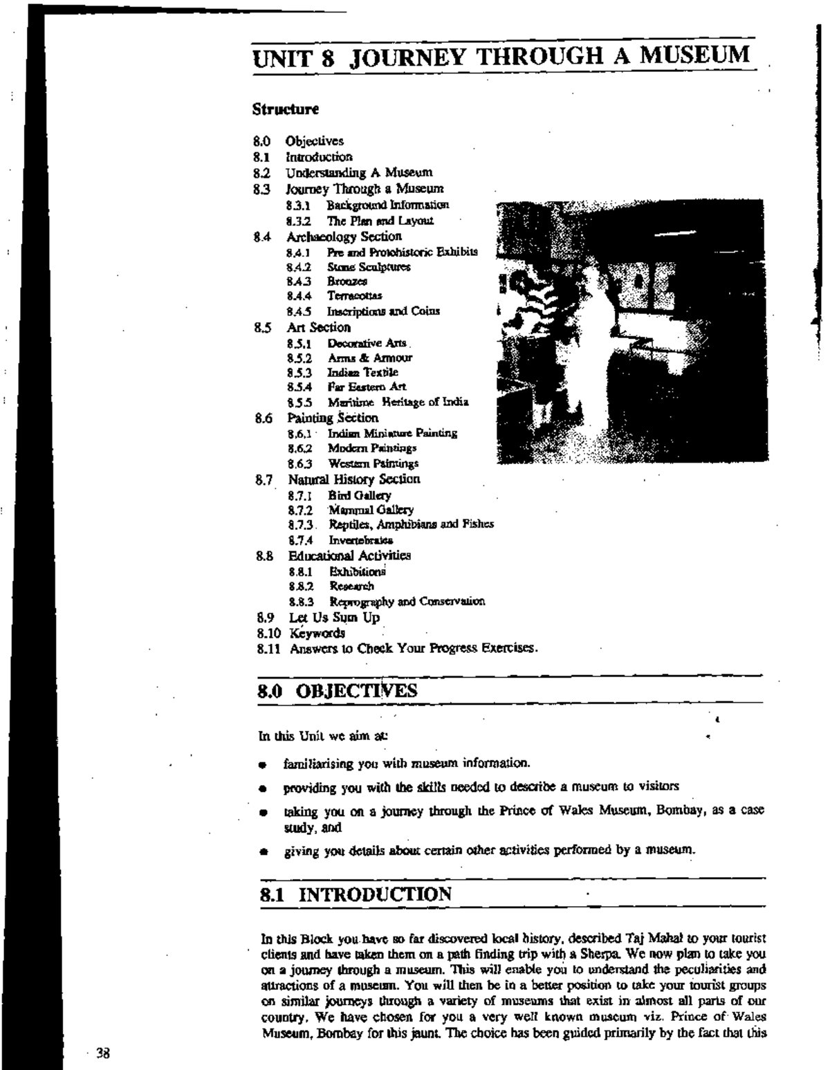 Unit-8 - Notes - UNIT 8 JOURNEY THROUGH A MUSEUM , Structure 8 ...