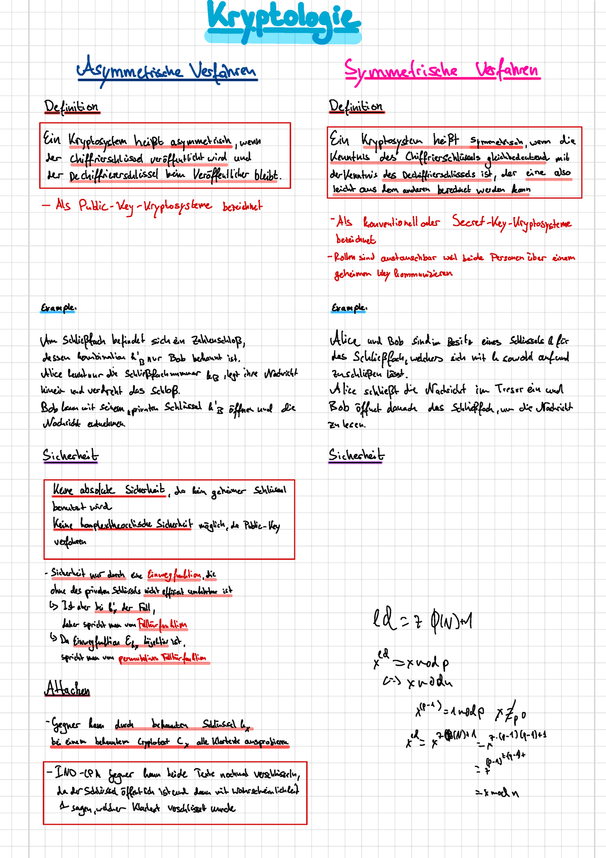 Overview - Definition ASYM Und SYM - Kryptologie D ...