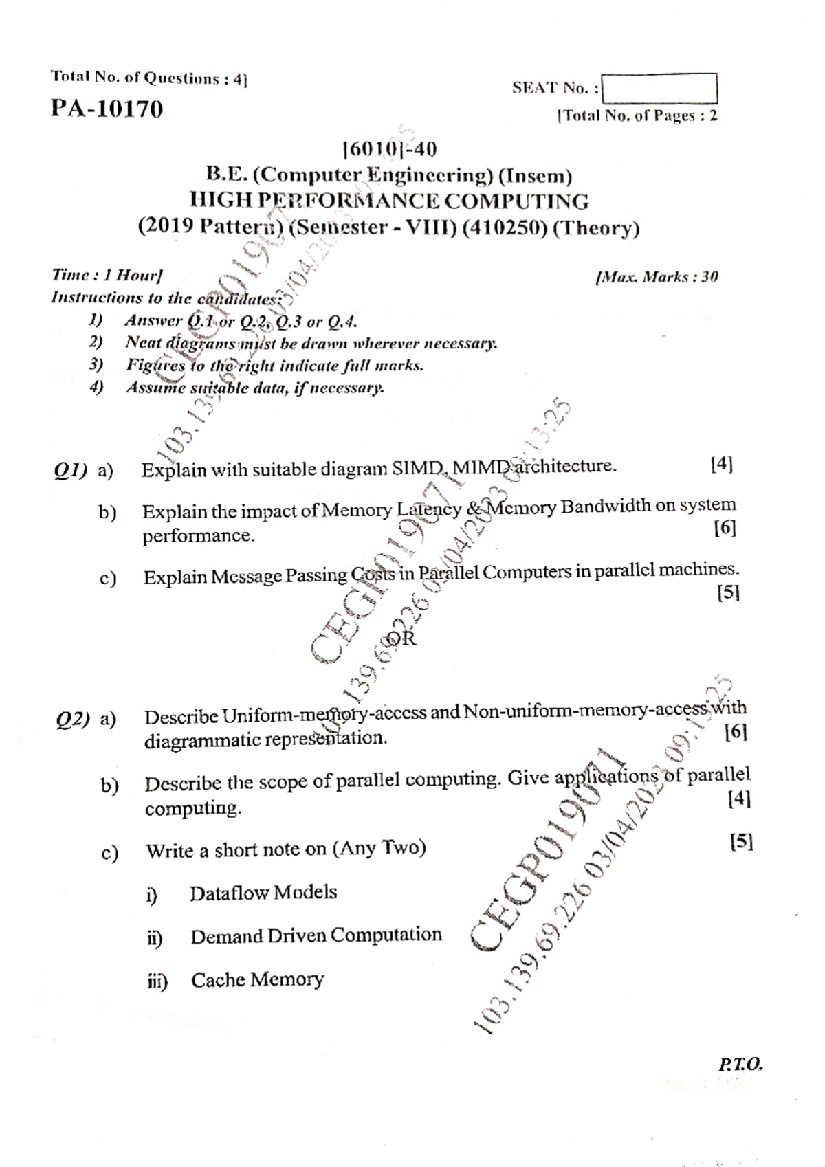 HPC - insem 2023 - Computer Engineering - Studocu