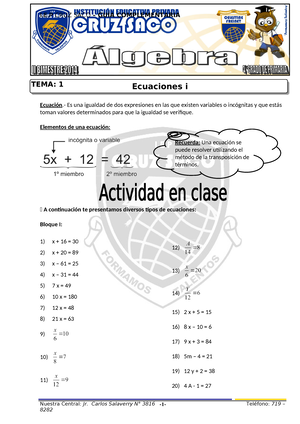 Algebra - 4to Grado - III Bimestre - 2014 - I.E CRUZ SACO – GUÍA ...