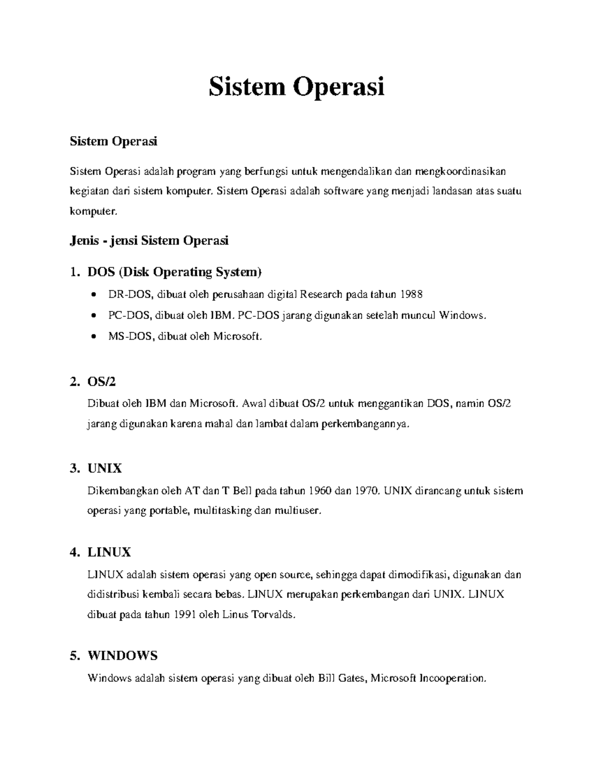 Sistem Operasi - Sistem Operasi Sistem Operasi Sistem Operasi Adalah ...