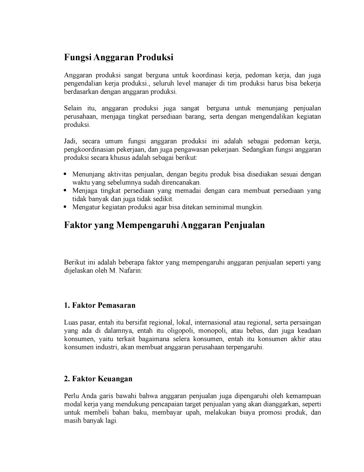 Anggaran Produksi - Fungsi Anggaran Produksi Anggaran Produksi Sangat ...