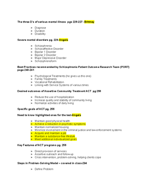 SW 465 - Test 1 - Study Guide - Review Test 1 SW 465 5 Principles of ...