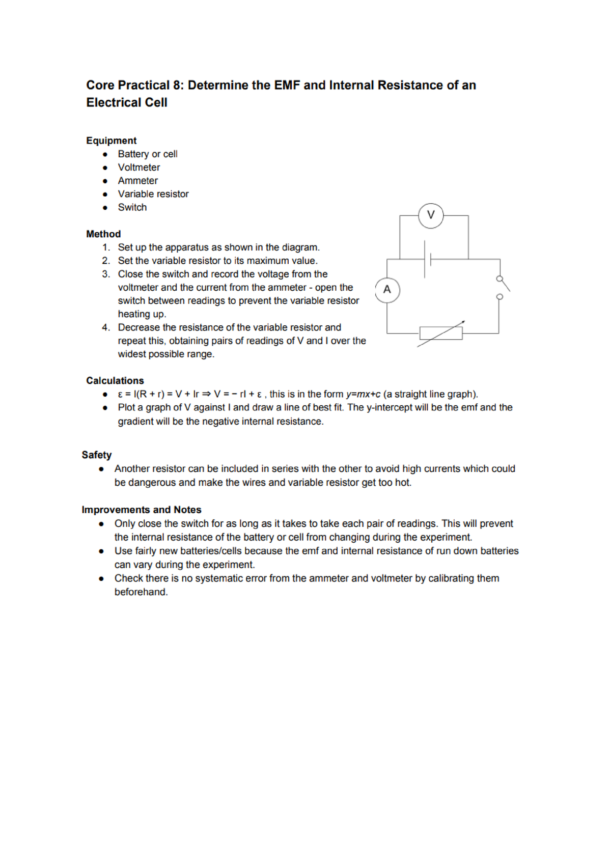 Core Practical 8 - Bsc Physics - Studocu