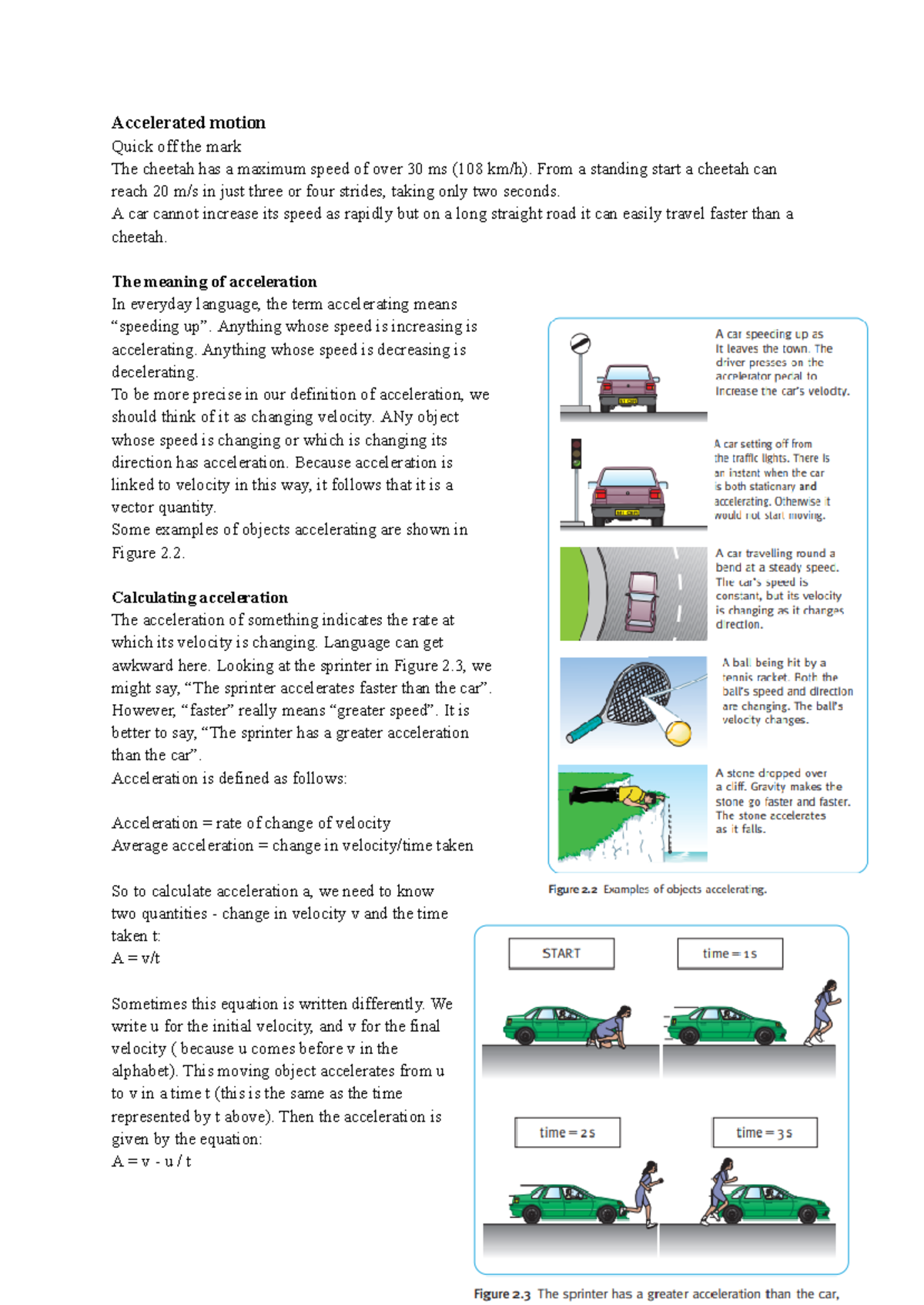 Accelerated motion - Summary Cambridge International AS and A Level ...