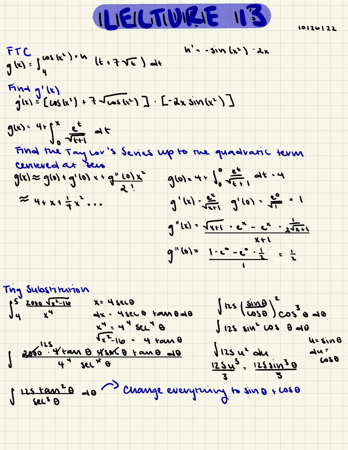 MATH 1400 Lecture Notes 14 - 141=-141-10112 113 10 1 26 I 22 FTC h ...