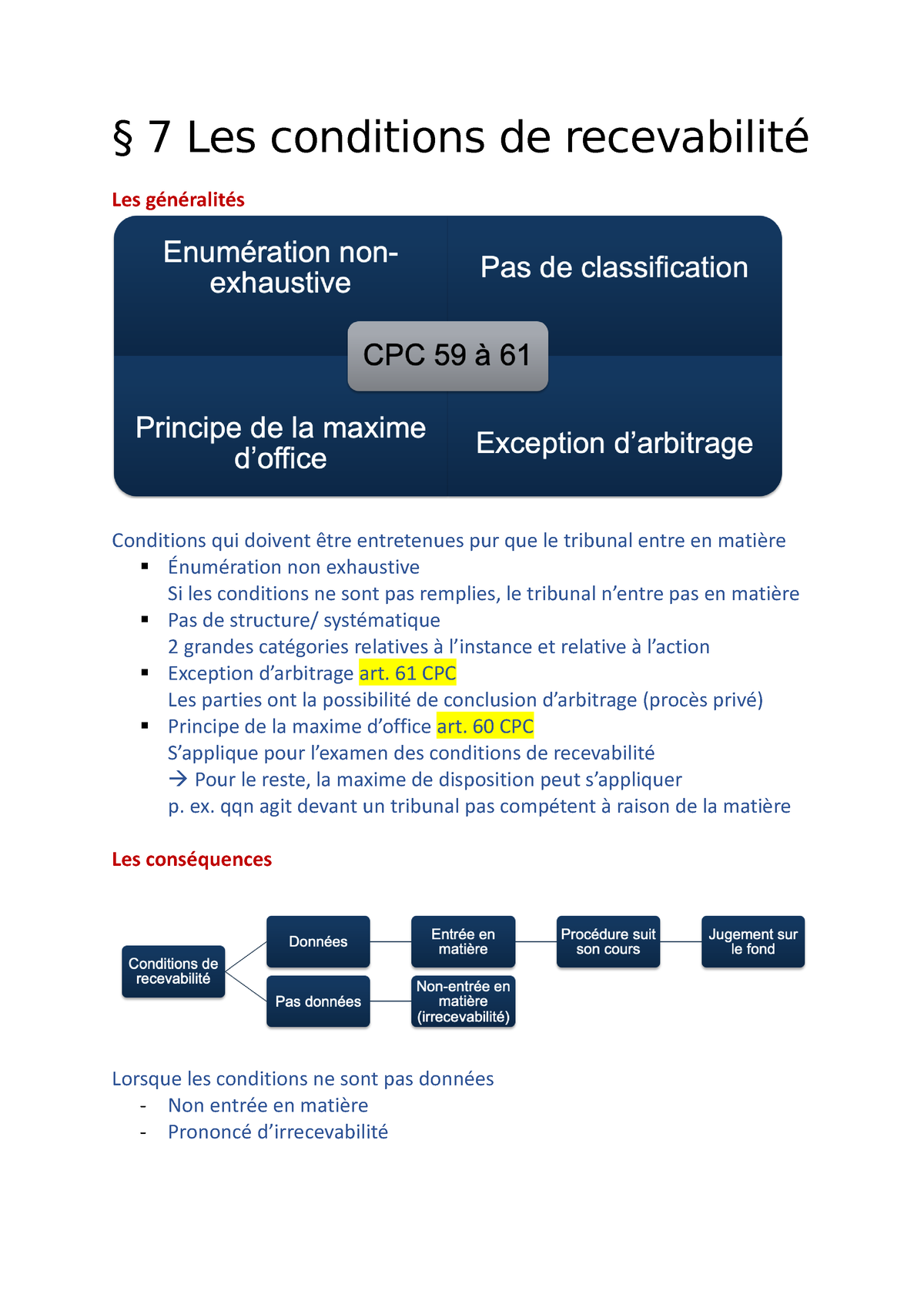 § 7 Les Conditions De Recevabilité PC 16 - § 7 Les Conditions De ...