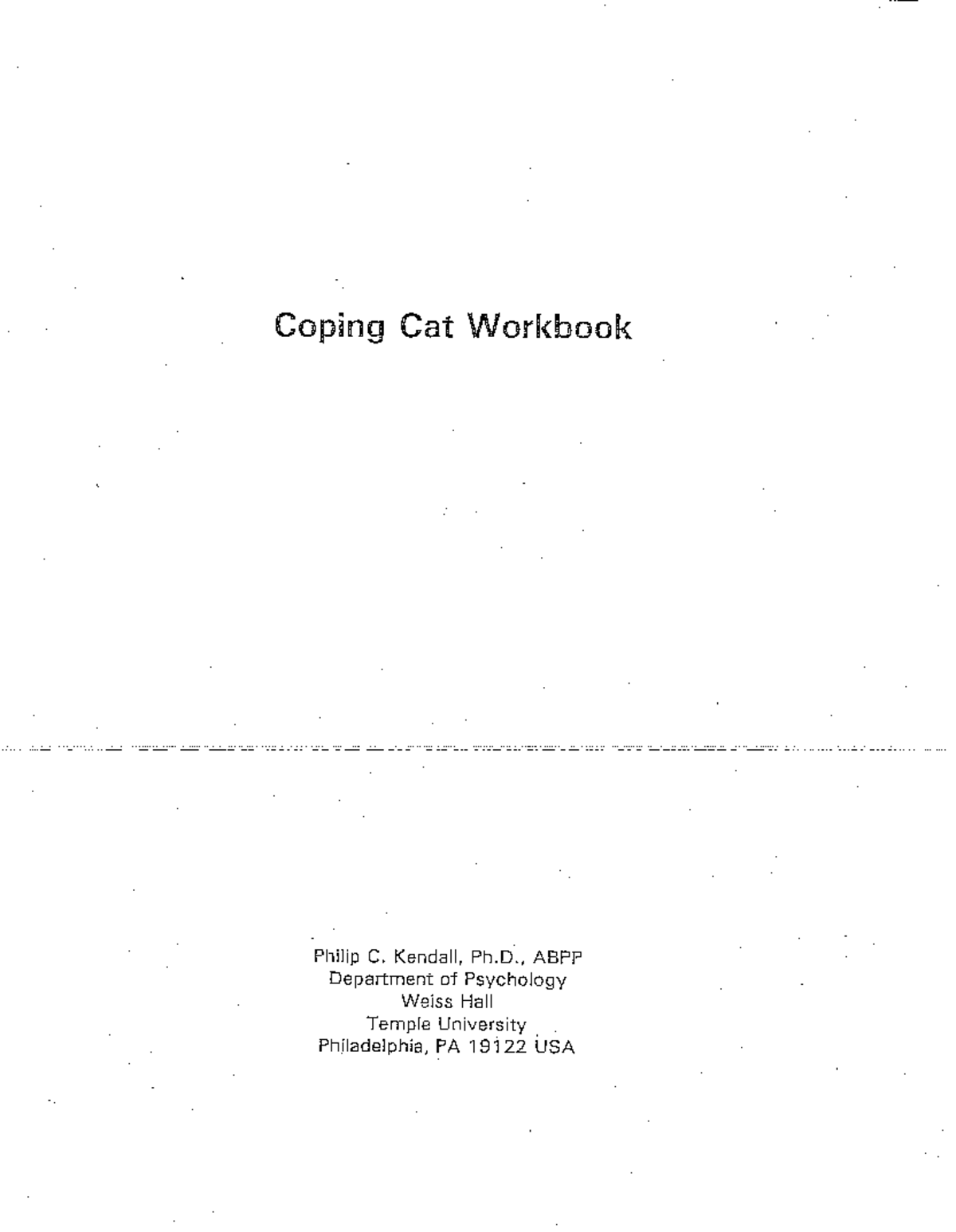 Coping Cat Workbook - HFK2000 - Studocu