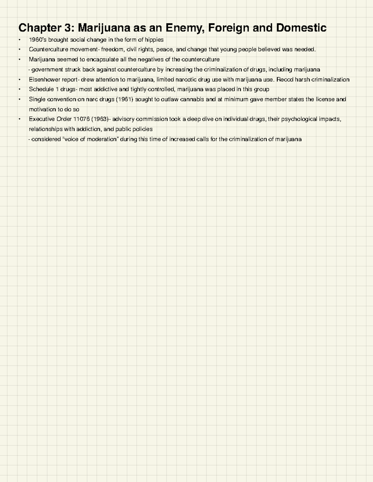 Marijuana A Short History Ch 3 Notes ( CANN 03101) - Chapter 3 ...