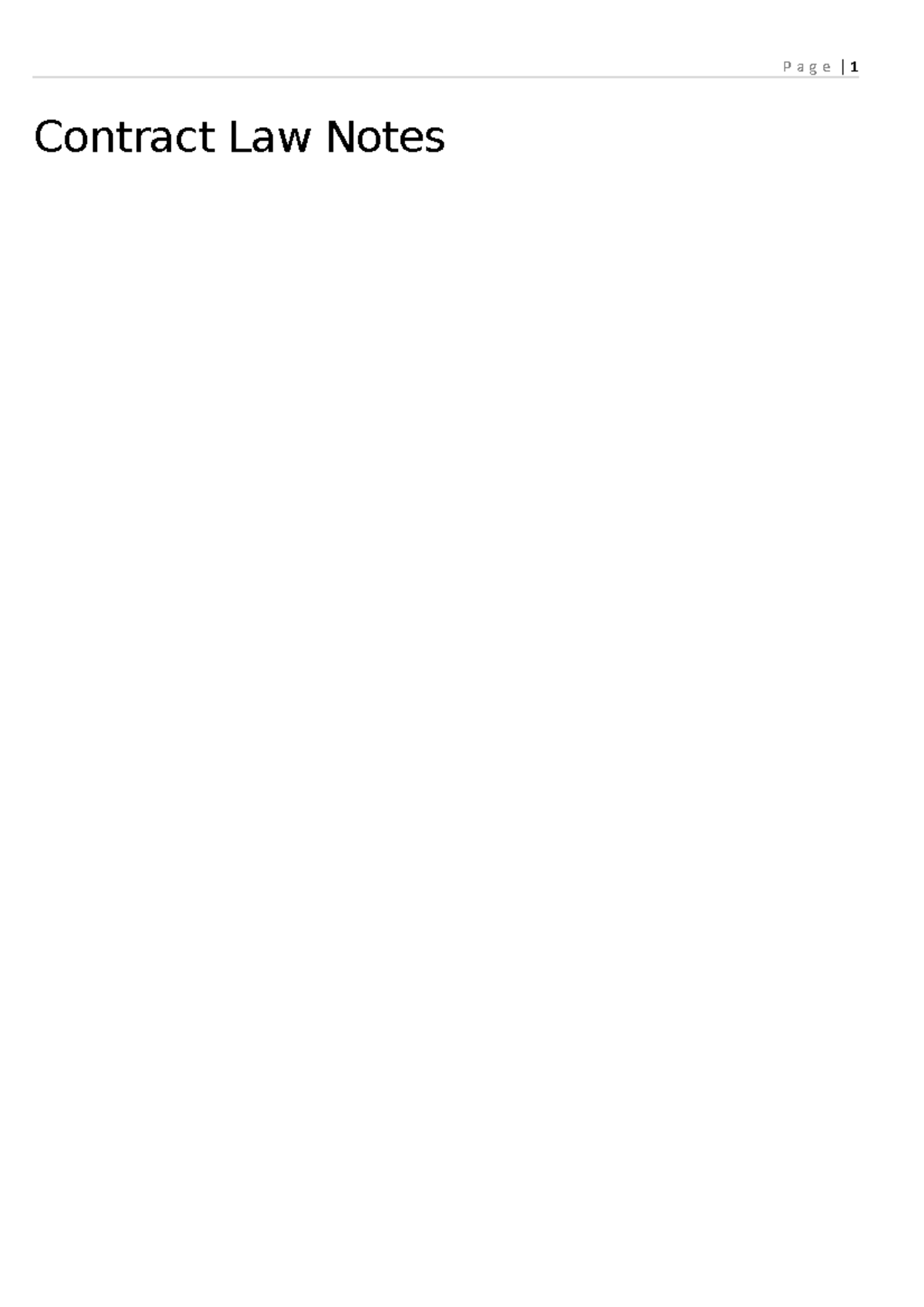 Contract Law Notes - Contract Law Notes The Four step method - IRAC ...