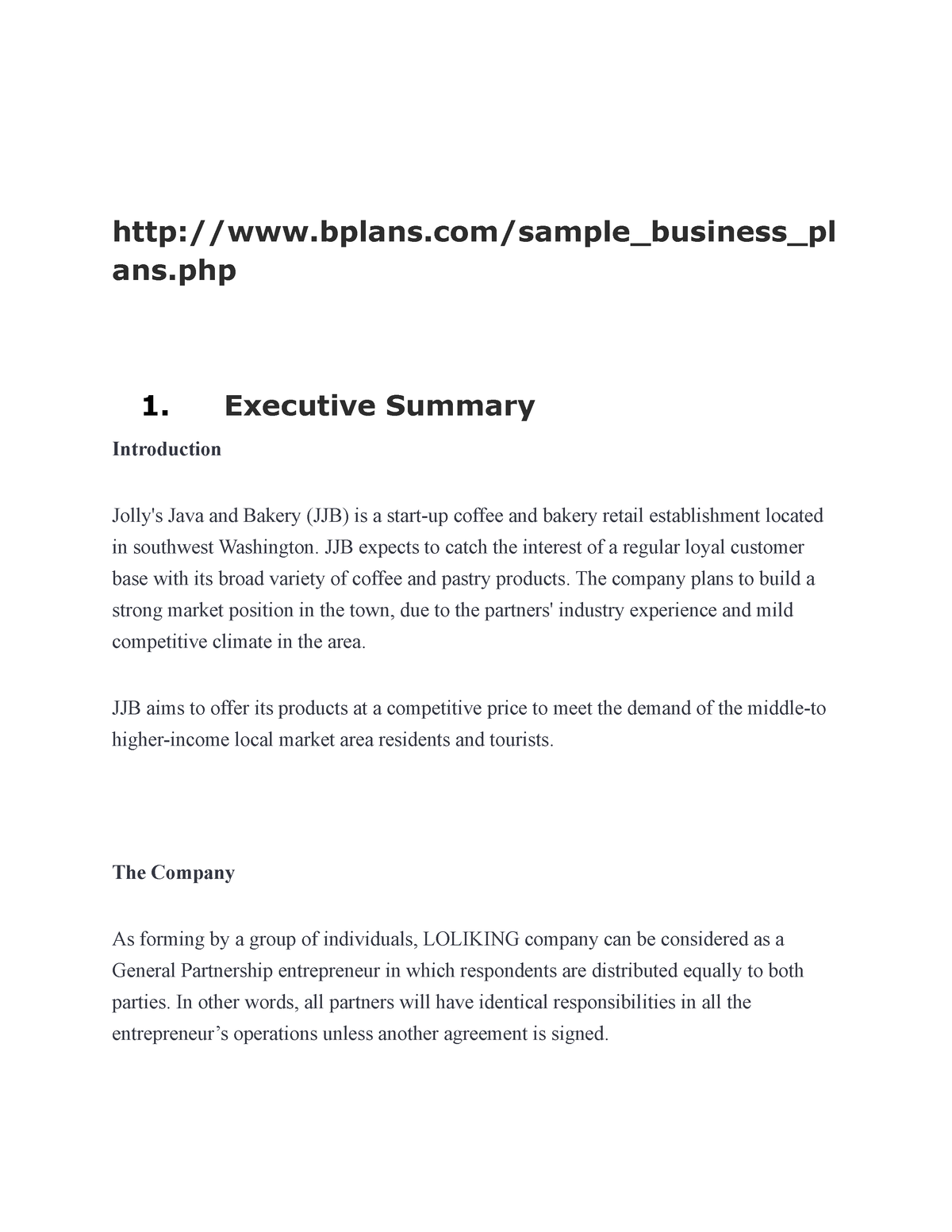 sample executive summary for a restaurant business plan