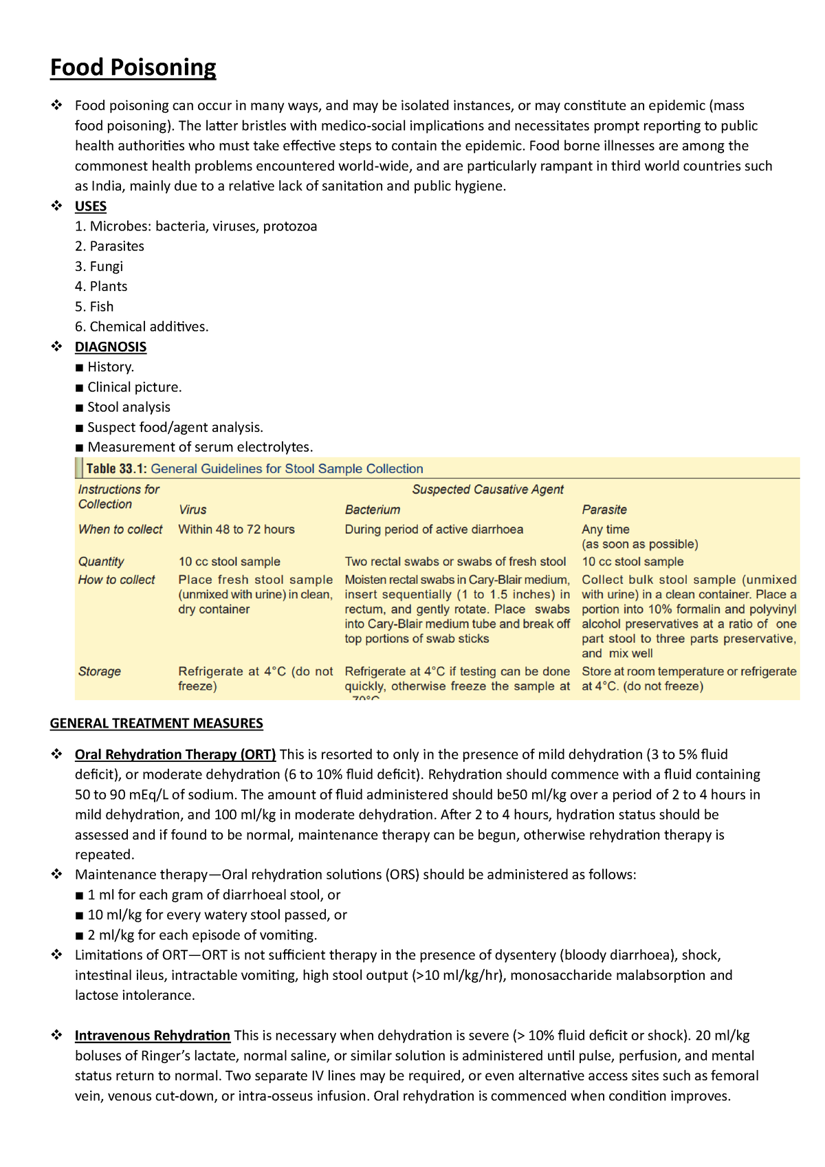 thesis on food poisoning