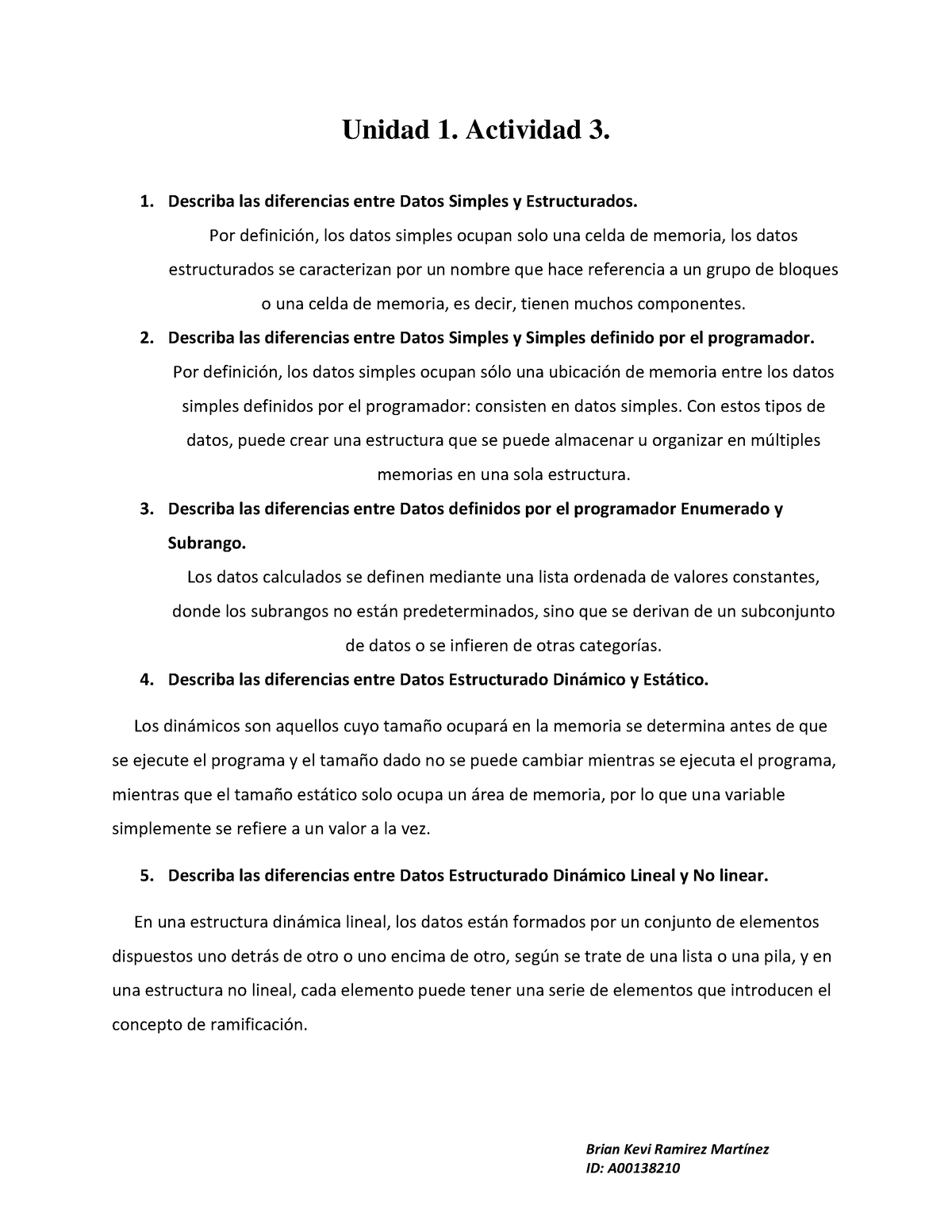 Unidad 1. Actividad 3. Entregable. Definición De Conceptos. ( Ramirez ...