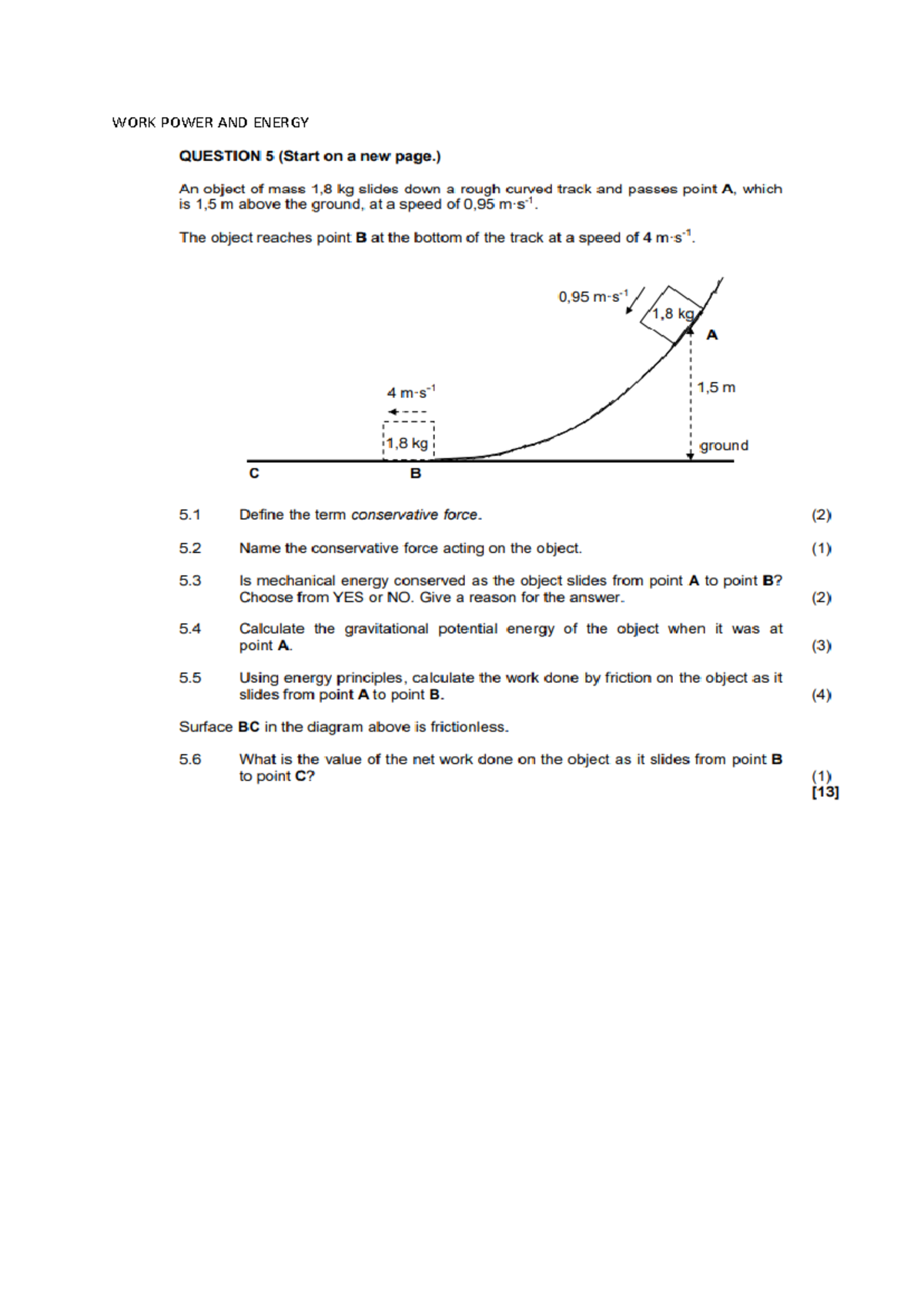 WORK Power AND Energy - Notes - PES3701 - WORK POWER AND ENERGY - Studocu