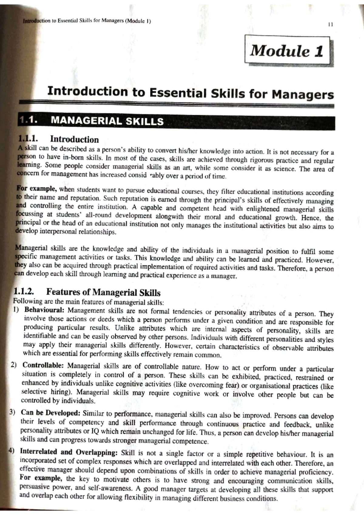 Managerial skill Module 1 - Masters of Biz Admin - Studocu