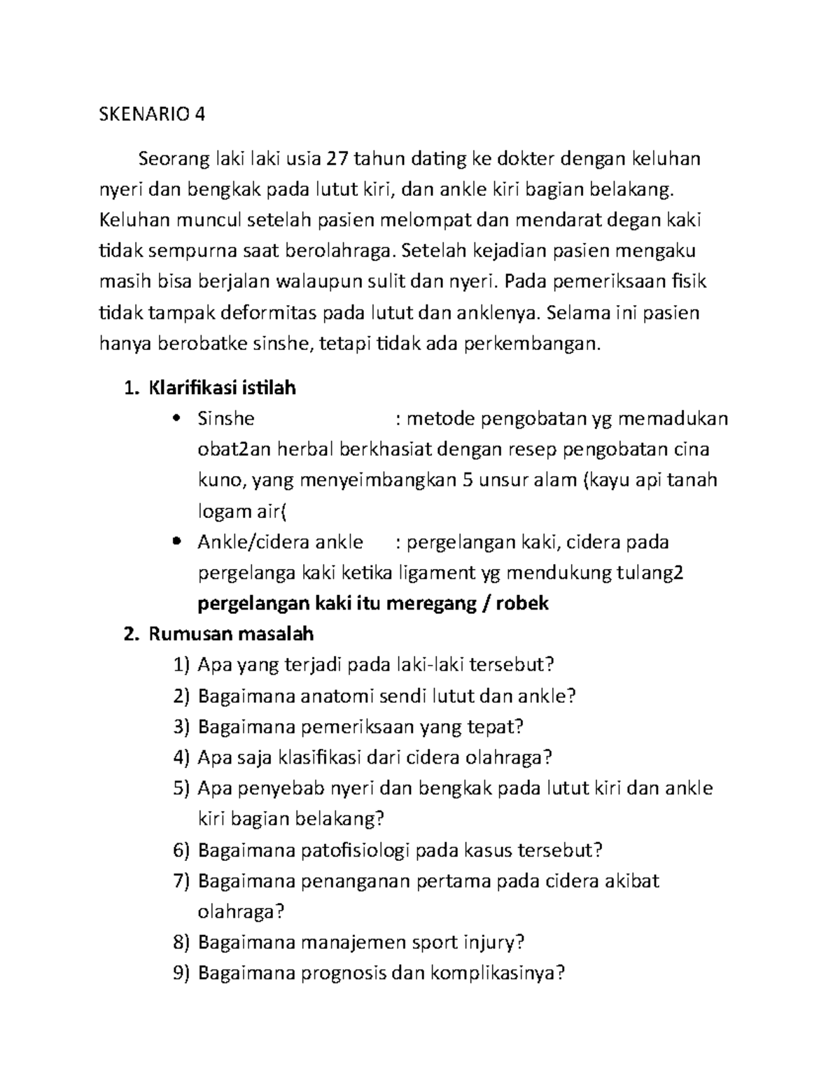 Tutorial 11 Blok 10 Skenario 4 SKENARIO 4 Seorang Laki Laki Usia 27 Tahun Dating Ke Dokter