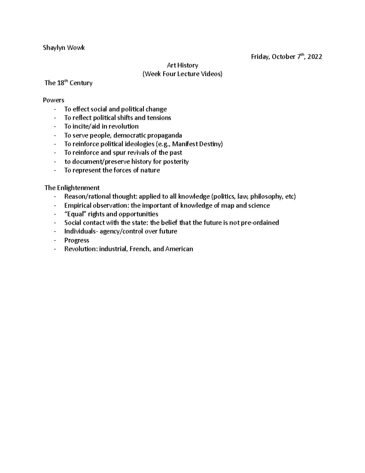 Art History Lecture (week 4) 1AA3 McMaster Studocu