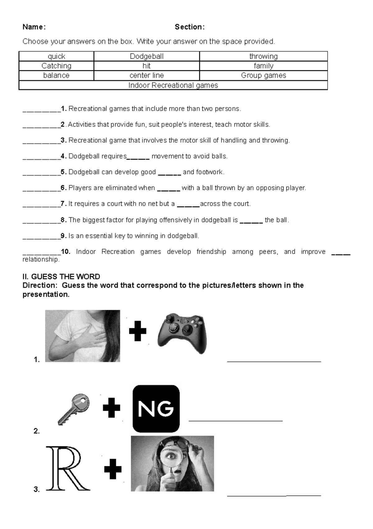 QUIZ IN PE DAY 2 Quiz In Board Game Name Section Choose Your quiz-in-pe-day-2-quiz-in-board-game-name-section-choose-your