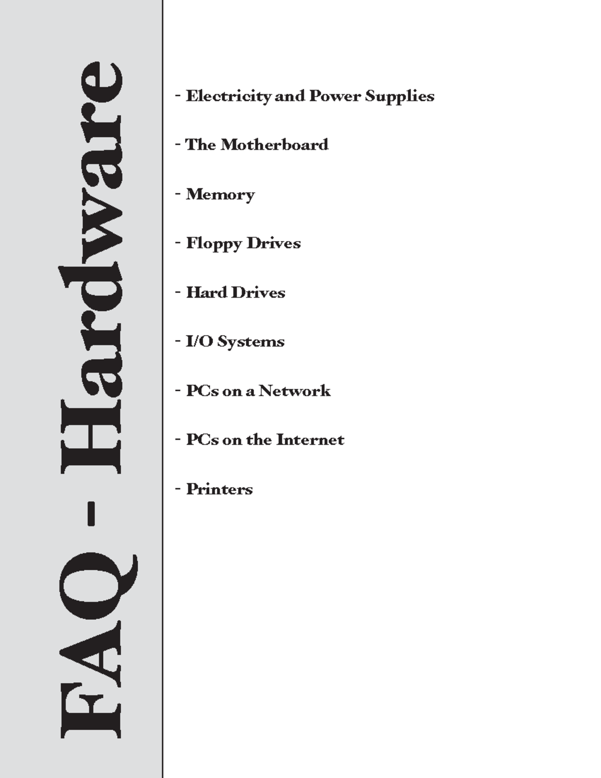 FAQHardware CIT 111 diagrams and help on how to answer basic