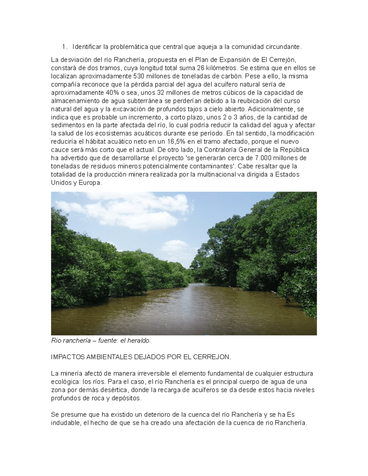 Punto 1 Entrega 2 - Identificar la problemática que central que aqueja ...