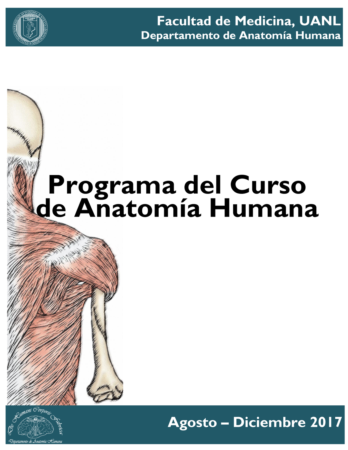 Programa-DEL- Curso Anatomia- Humana UANL - Facultad De Medicina, UANL ...