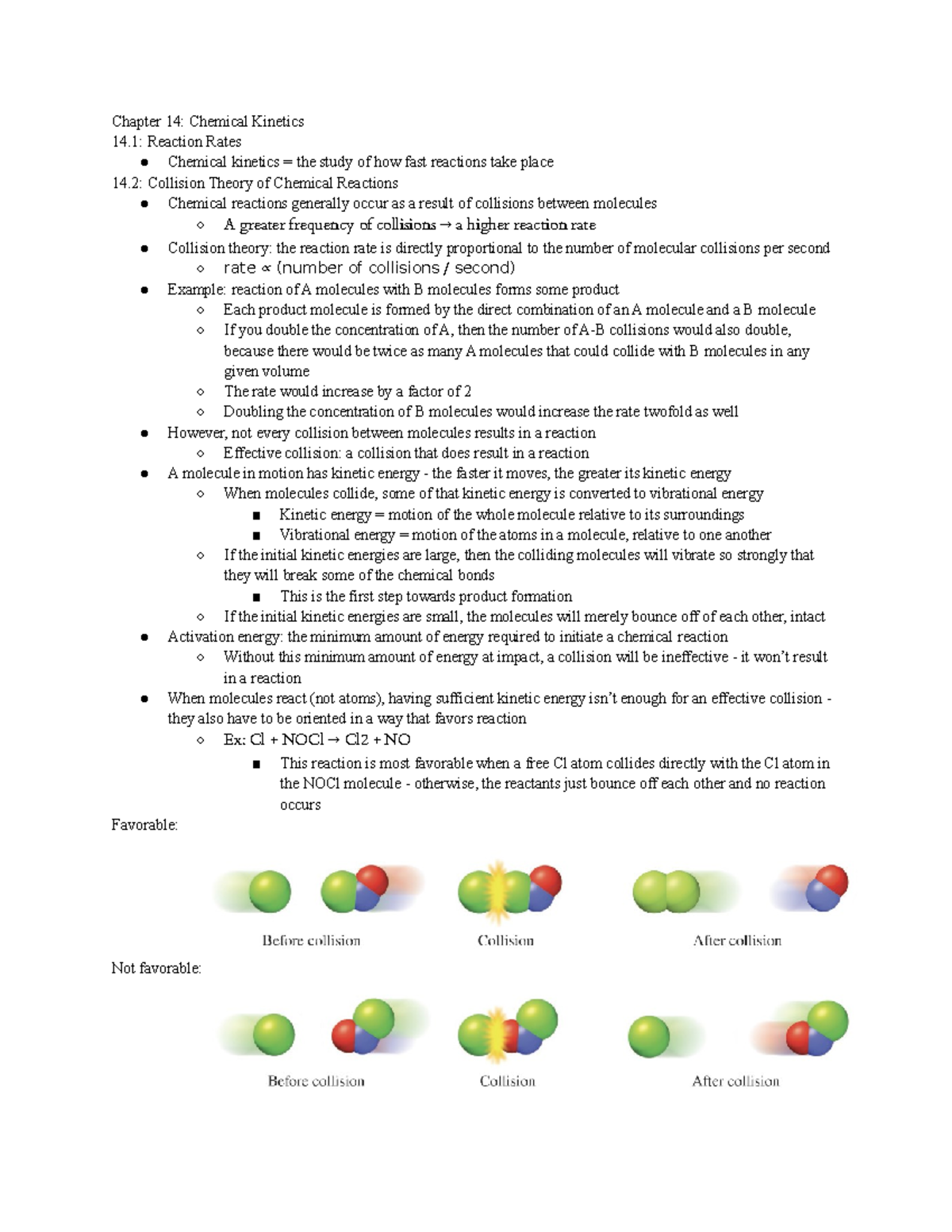 CHEM 202 Week 2 Readings - Chapter 14: Chemical Kinetics 14: Reaction ...