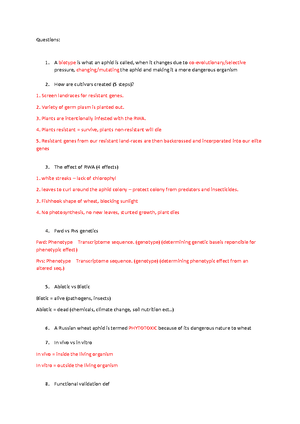 Test your knowledge Quiz 2 weekly tests - Genetika - Genetics - 314 ...