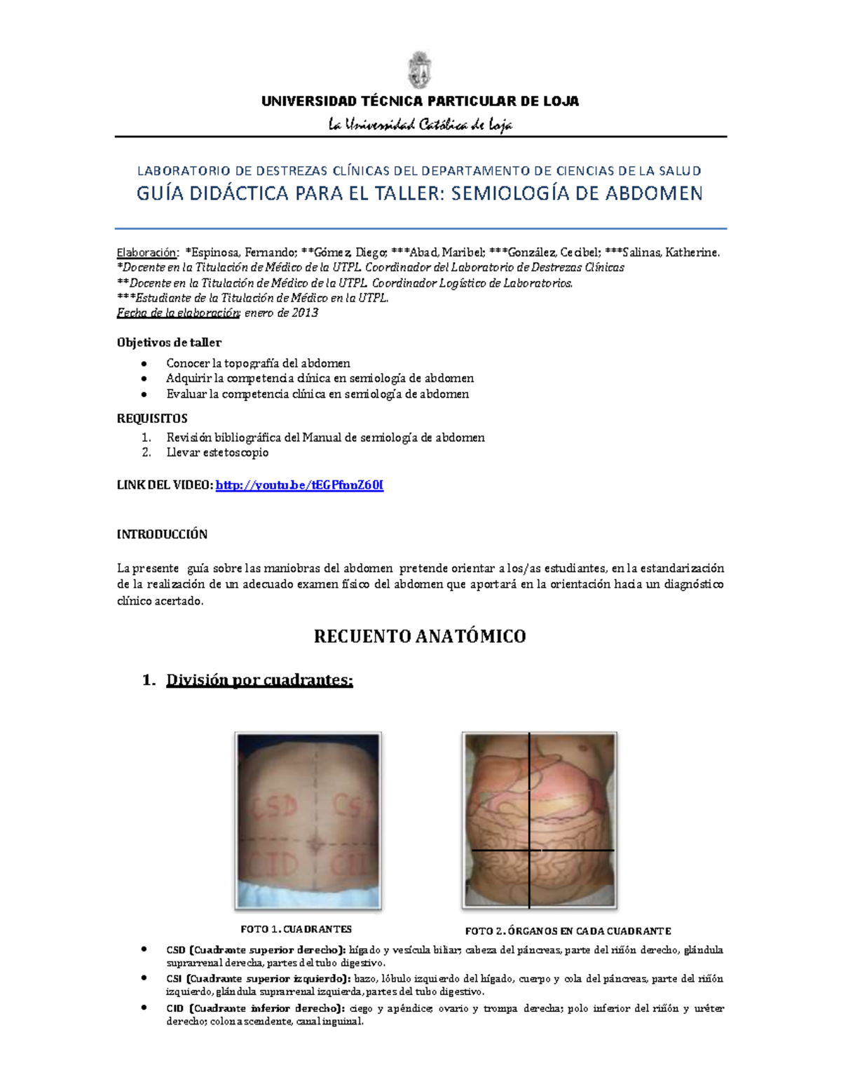 Guia Taller Semiologia De Abdomen Propedéutica Med Foto 2 Órganos