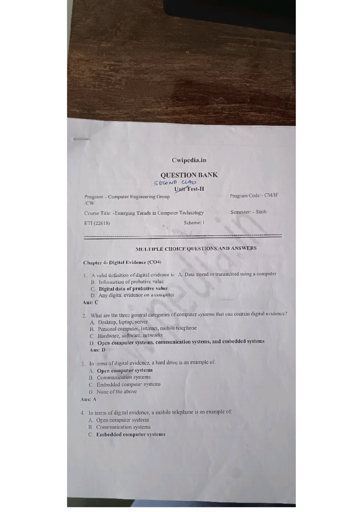 ETI Unit 4 - Eti notes - computer technology - Studocu