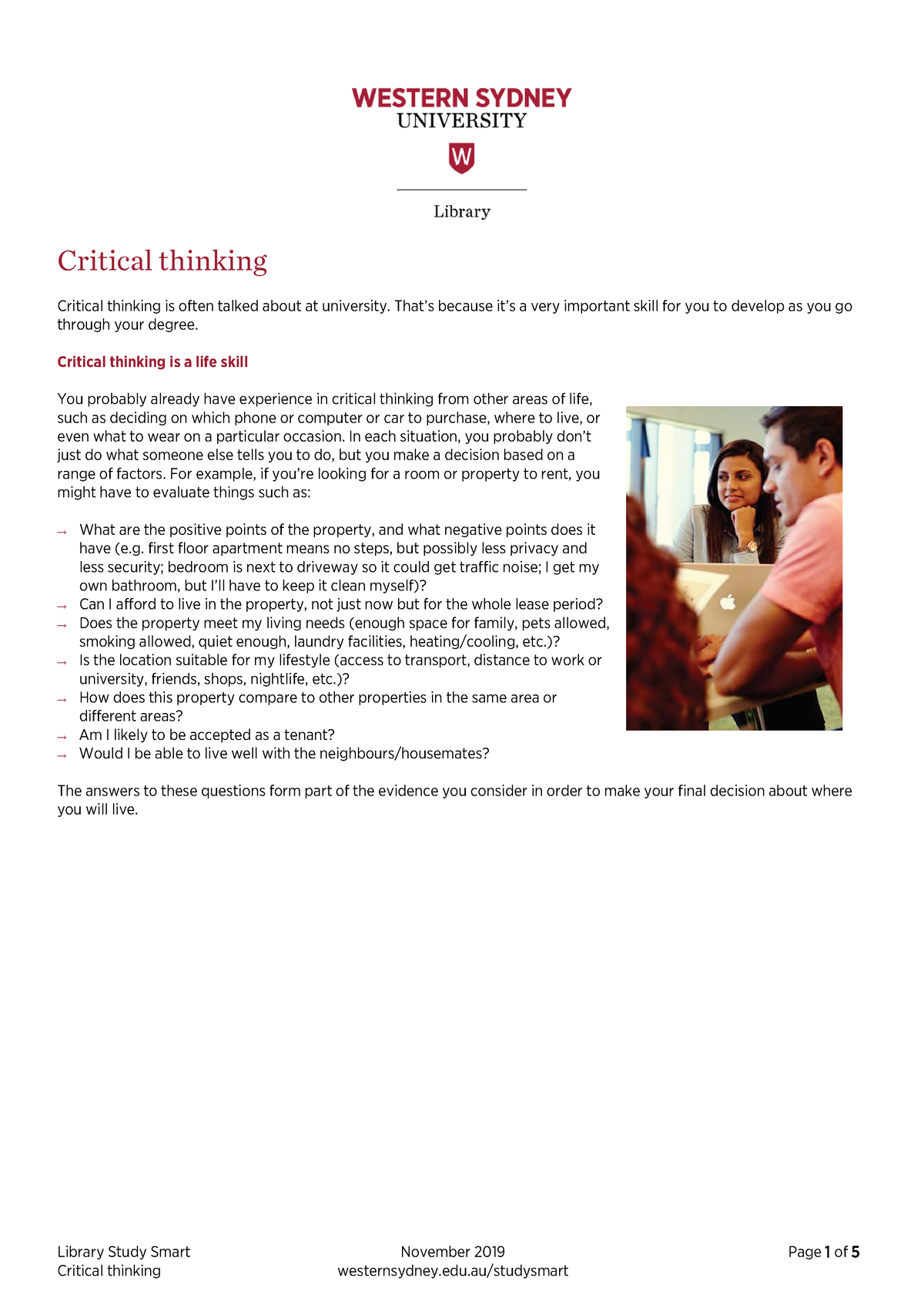 critical thinking and argumentation wur