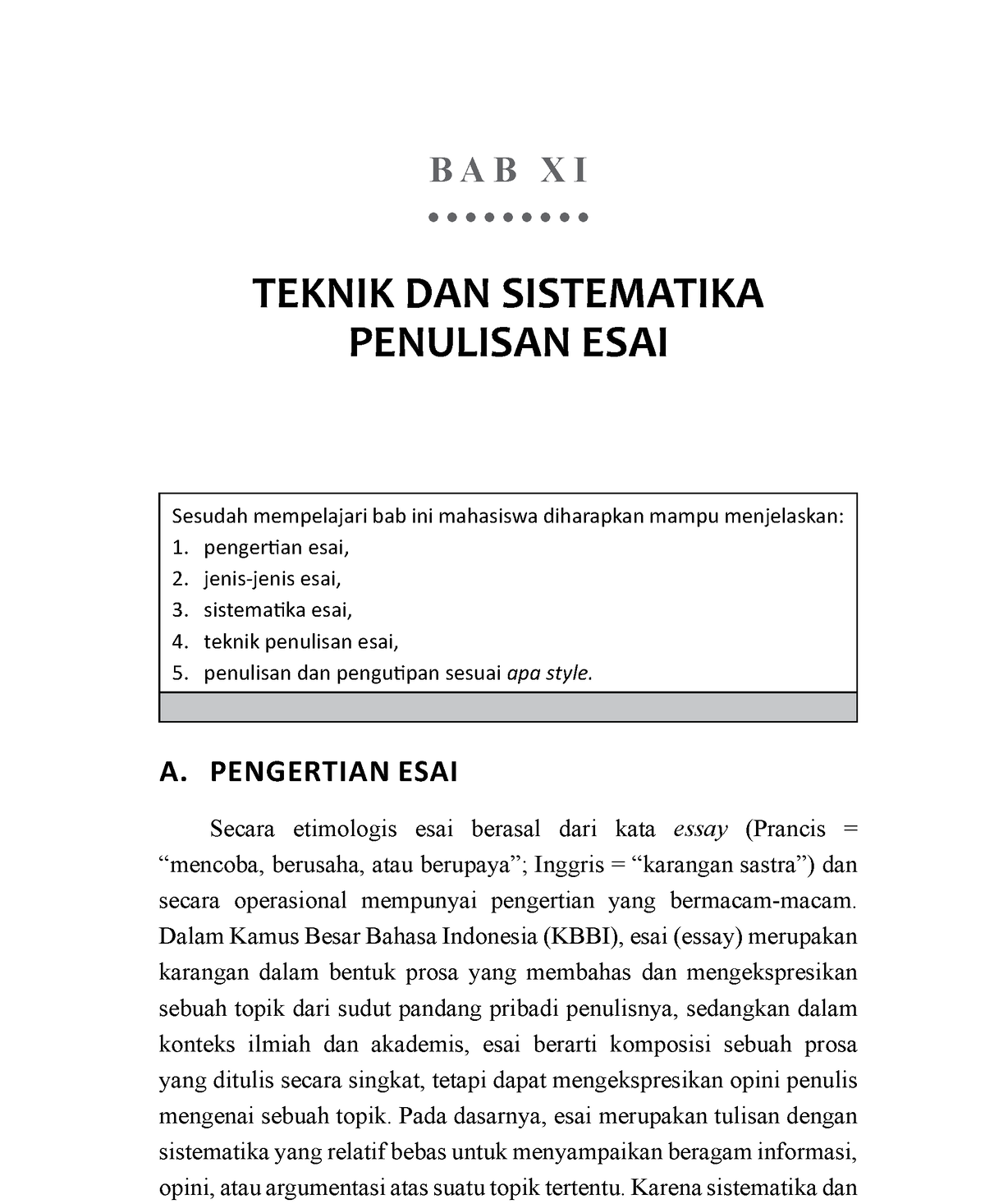 Catatan Filsafat Lanjutan 43 - B A B X I TEKNIK DAN SISTEMATIKA ...